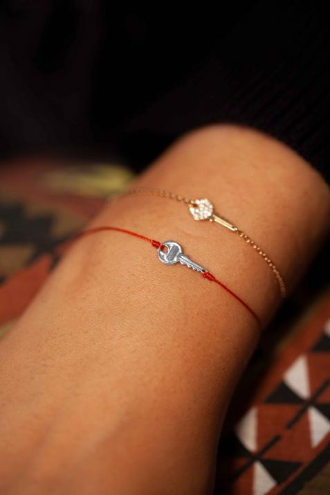 Clé 钥匙白金绳制女士项链 - Redline - 0++