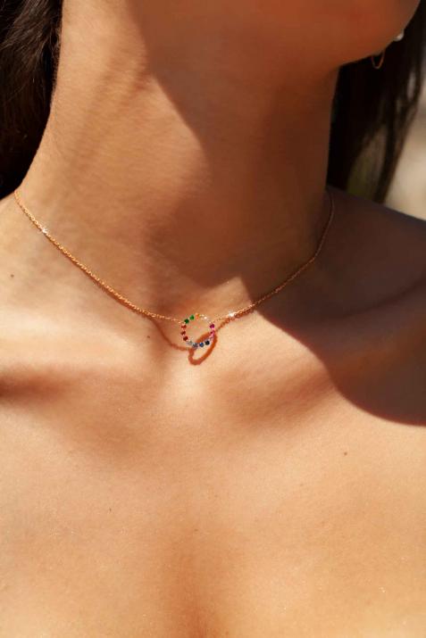 AURELANGE彩虹蓝宝石项链粉红色 - Redline - 0++