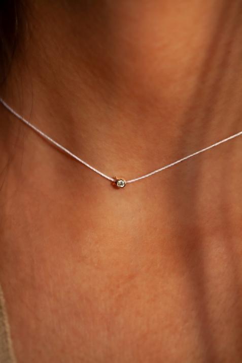 Mini Pure Fish黄金细绳项链 - Redline - 0++