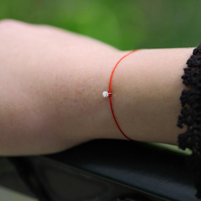 黑五特别款Cherie0.08克拉钻石细绳手链 - Redline