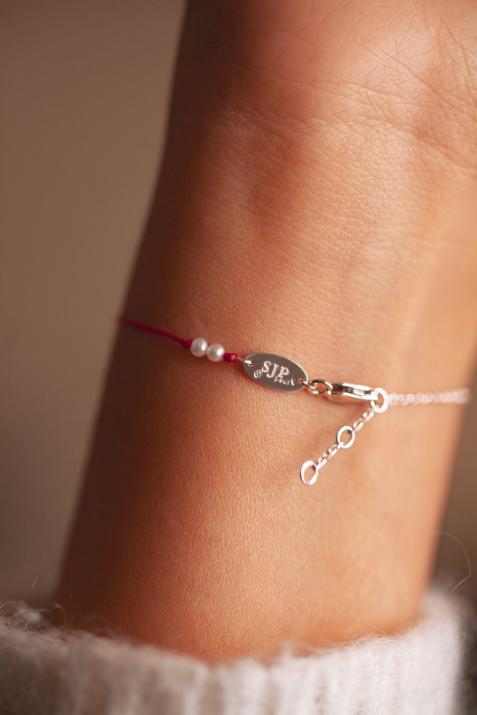 By Sarah Jessica Parker 0.155克拉圆形钻石珍珠白金半绳半链女士手链 - Redline - 0++