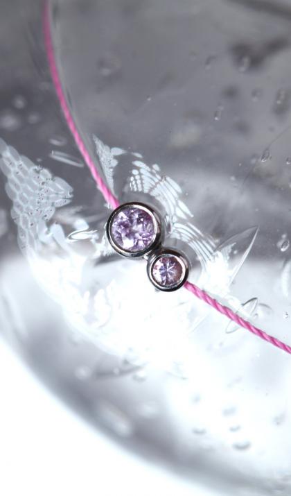 Infinite Saphir蓝宝石白金镶边细绳手链 - Redline