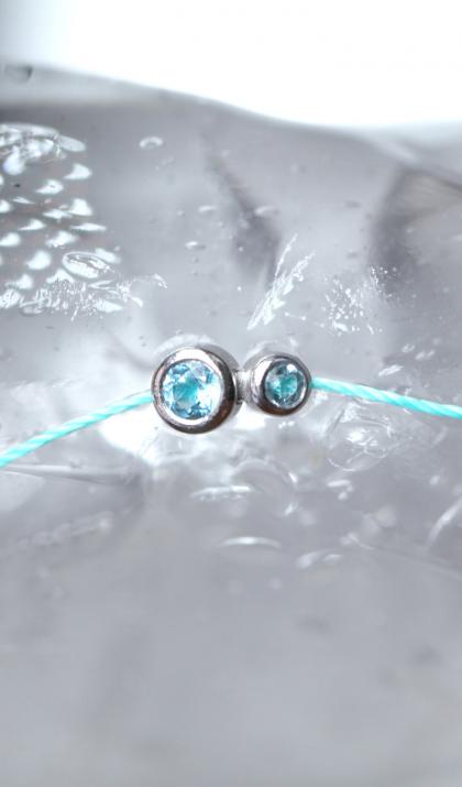 Infinite Turquoise绿松石白金包镶细绳手链 - Redline - 0++