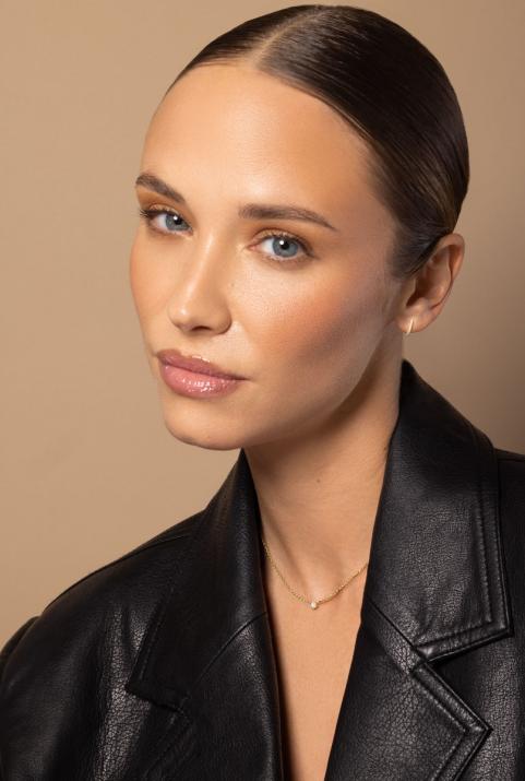 Si Joli Mini Creole 0.096克拉圆形钻石黄金耳饰 - Redline - 0++