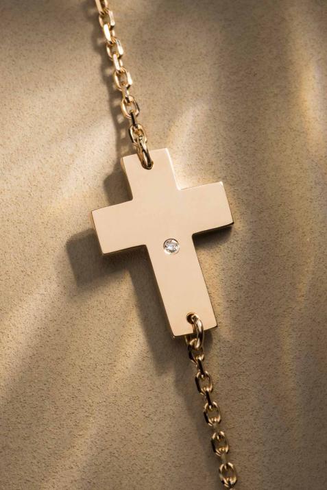 Jean 0.01克拉圆形钻石玫瑰金链制女士手链 - Redline - 0++