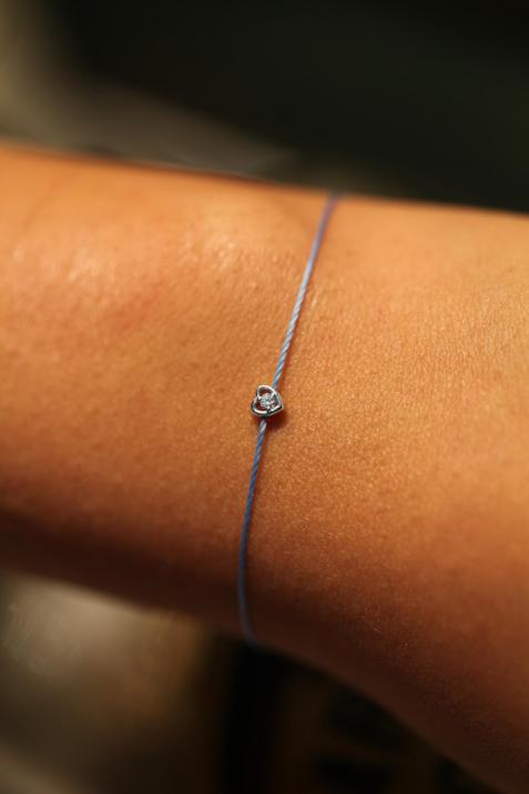 Meghan白金钻石细绳手链 - Redline - 0++