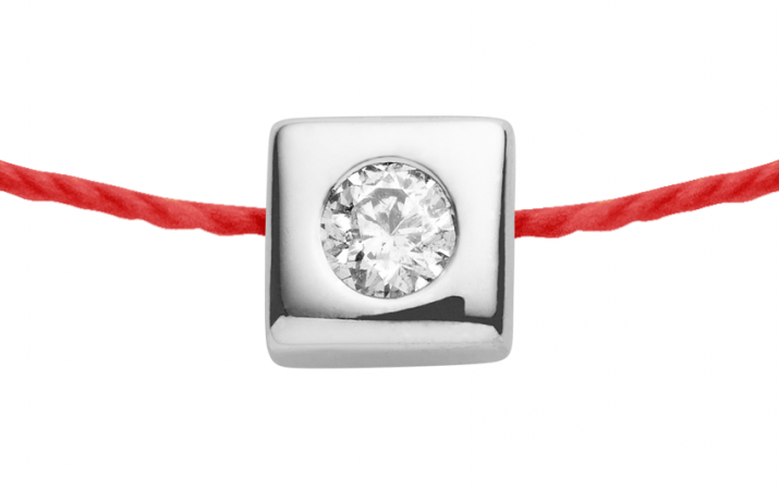 Nois Carre 0.05克拉圆形钻石银制绳制女士手链 - Redline - 0++