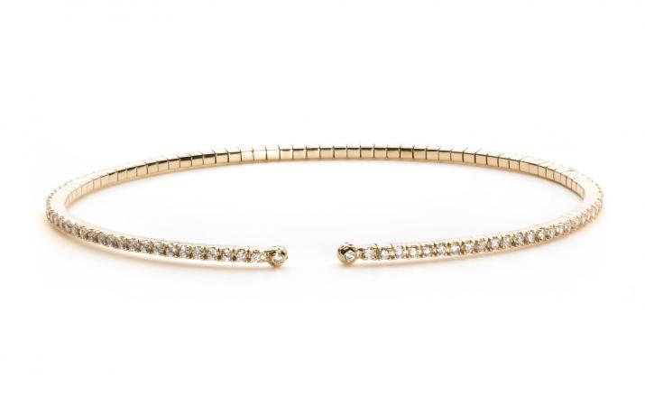 Duchesse 0.91克拉圆形钻石黄金手环 - Redline - 0++