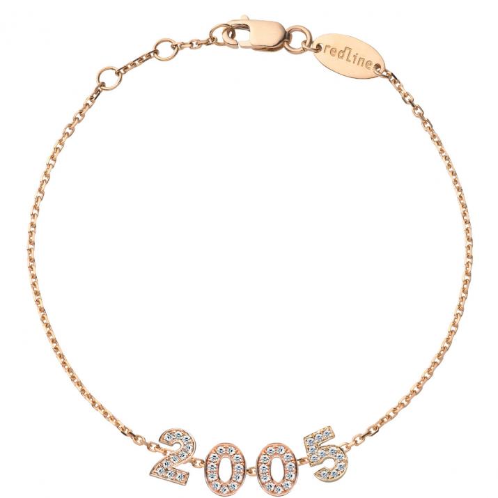 我的号码垫钻石链条手镯白金 - Redline - 0++