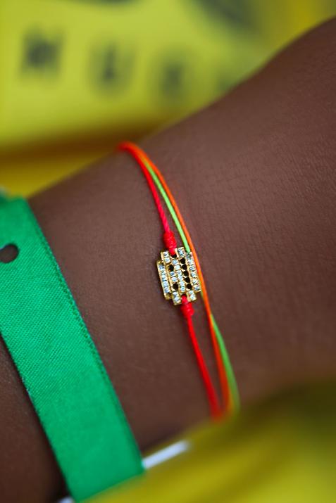 Invader 0.068克拉机器人圆形钻石黄金多绳女士手链 - Redline - 0++