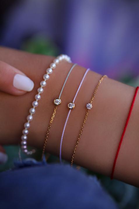 Avakoya珍珠黄金手链 - Redline - 0++