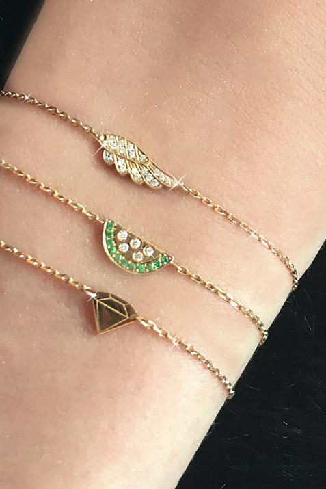 Diamond 白金链制女士手链 - Redline - 0++