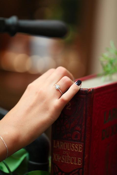 Beau Rêve 0.47克拉圆形钻石白金戒指 - Redline - 0++