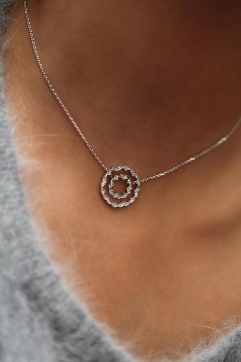 Shinning Sun A L'Infini 0.20克拉钻石白金链制女士项链 - Redline - 0++