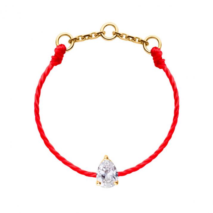 Altesse 0.10克拉水滴形钻石黄金绳制戒指 - Redline - 0++