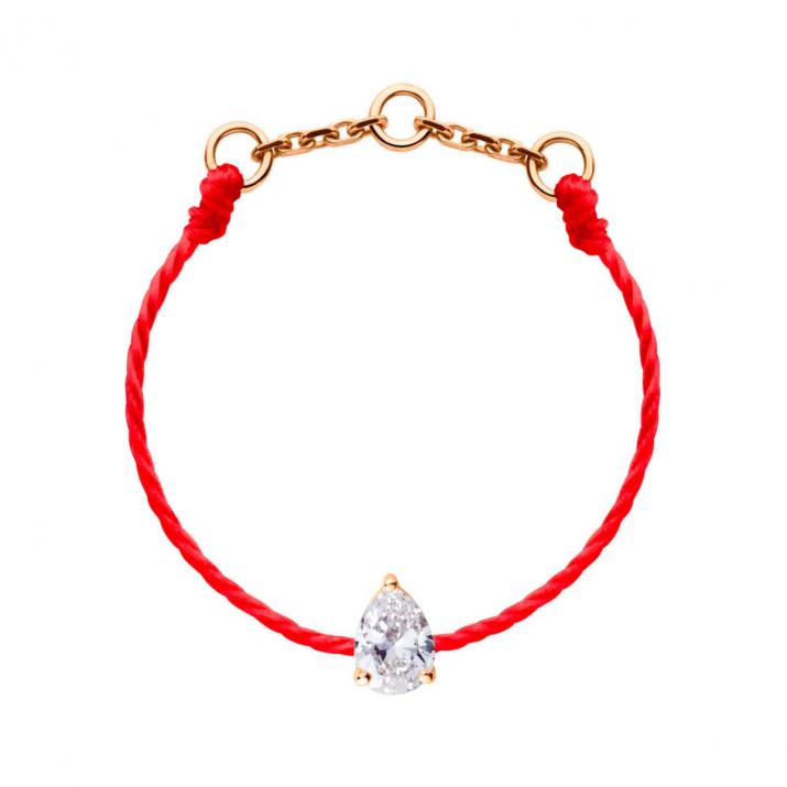 Altesse 0.10克拉水滴形钻石玫瑰金绳制戒指 - Redline - 0++