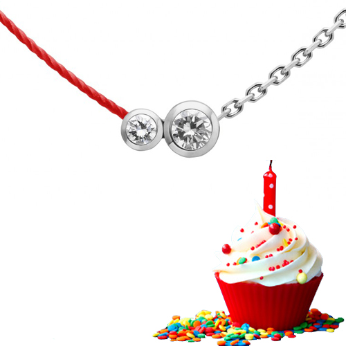Redline collier Infinite double fil rouge Redline collier Infinite double