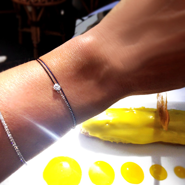 Redline bracelet diamant fil Redline Bracelet Pure double fil noir