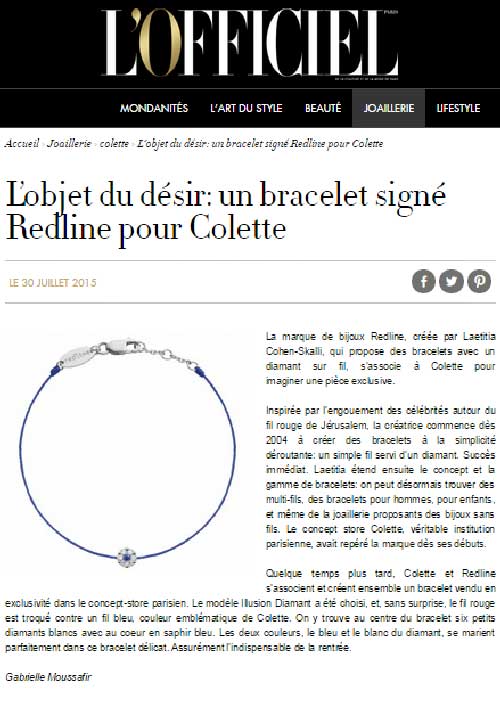 redline bracelet colette