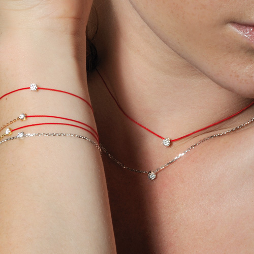 bracelet fil rouge avec diamant bracelet fil rouge avec diamant