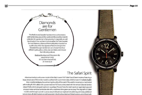 Redline dans le magazine Where!