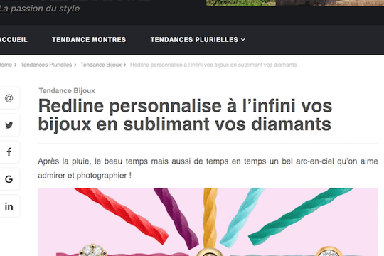 Redline tout en couleurs sur le site Montres et Tendance