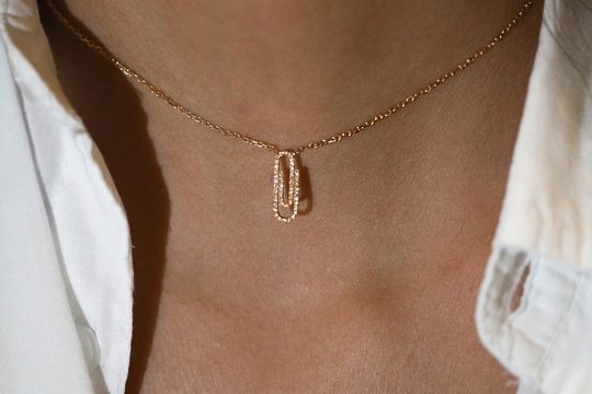 Collier Trombone en diamant